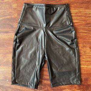 Vegan Leather Biker Shorts